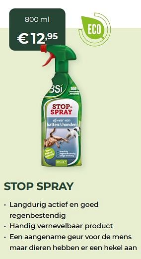 Aanbiedingen Stop spray - BSI - Geldig van 13/03/2022 tot 31/10/2022 bij Multi Bazar
