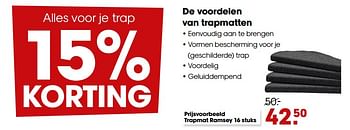 Aanbiedingen Trapmat ramsey - Huismerk - Kwantum - Geldig van 14/03/2022 tot 20/03/2022 bij Kwantum