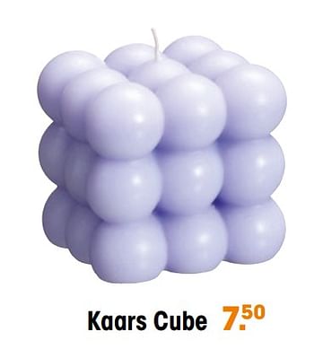 Aanbiedingen Kaars cube - Huismerk - Kwantum - Geldig van 14/03/2022 tot 20/03/2022 bij Kwantum