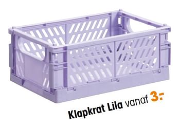 Aanbiedingen Klapkrat lila - Huismerk - Kwantum - Geldig van 14/03/2022 tot 20/03/2022 bij Kwantum