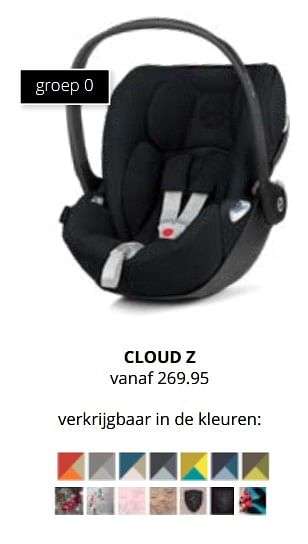 Aanbiedingen Cybex cloud z - Cybex - Geldig van 13/03/2022 tot 19/03/2022 bij Baby & Tiener Megastore