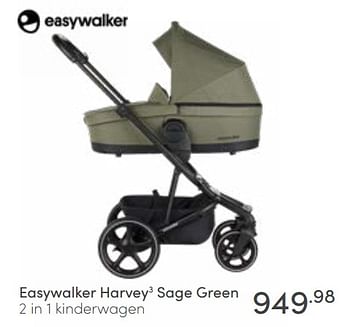 Aanbiedingen Easywalker harvey3 sage green 2 in 1 kinderwagen - Easywalker - Geldig van 13/03/2022 tot 19/03/2022 bij Baby & Tiener Megastore