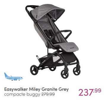 Aanbiedingen Easywalker miley granite grey compacte buggy - Easywalker - Geldig van 13/03/2022 tot 19/03/2022 bij Baby & Tiener Megastore
