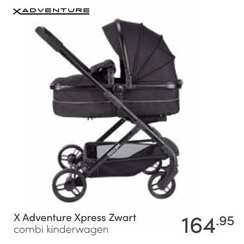 Aanbiedingen X adventure xpress zwart combi kinderwagen - Xadventure - Geldig van 13/03/2022 tot 19/03/2022 bij Baby & Tiener Megastore