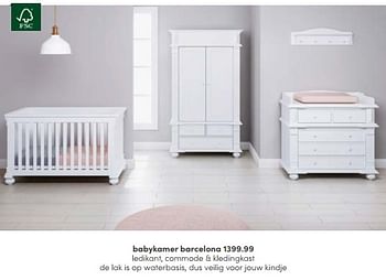 Aanbiedingen Babykamer barcelona - Huismerk - Baby &amp; Tiener Megastore - Geldig van 13/03/2022 tot 19/03/2022 bij Baby & Tiener Megastore