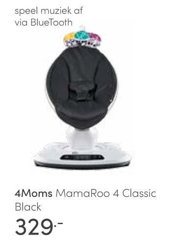 Aanbiedingen 4moms mamaroo 4 classic black - 4Moms - Geldig van 13/03/2022 tot 19/03/2022 bij Baby & Tiener Megastore