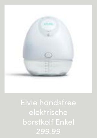 Aanbiedingen Elvie handsfree elektrische borstkolf enkel - Elvie - Geldig van 13/03/2022 tot 19/03/2022 bij Baby & Tiener Megastore