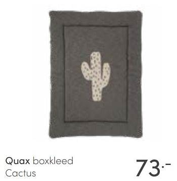 Aanbiedingen Quax boxkleed cactus - Quax - Geldig van 13/03/2022 tot 19/03/2022 bij Baby & Tiener Megastore