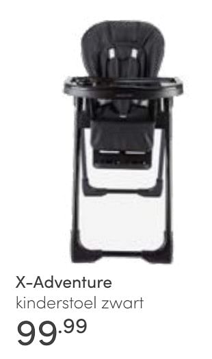 Aanbiedingen X-adventure kinderstoel zwart - Xadventure - Geldig van 13/03/2022 tot 19/03/2022 bij Baby & Tiener Megastore