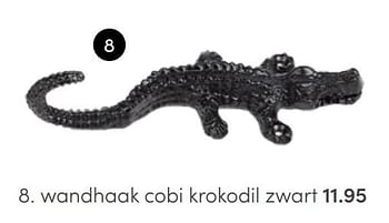 Aanbiedingen Kidsdepot wandhaak cobi krokodil zwart - KidsDepot  - Geldig van 12/03/2022 tot 19/03/2022 bij Baby & Tiener Megastore