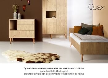 Aanbiedingen Quax kinderkamer cocoon natural oak - Quax - Geldig van 12/03/2022 tot 19/03/2022 bij Baby & Tiener Megastore