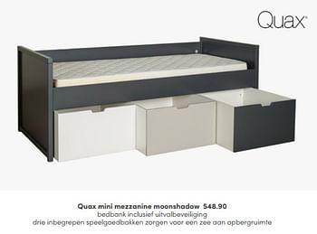 Aanbiedingen Quax mini mezzanine moonshadow - Quax - Geldig van 12/03/2022 tot 19/03/2022 bij Baby & Tiener Megastore