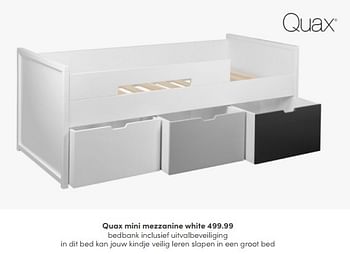 Aanbiedingen Quax mini mezzanine white - Quax - Geldig van 12/03/2022 tot 19/03/2022 bij Baby & Tiener Megastore
