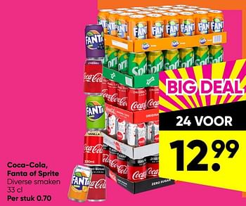 Aanbiedingen Coca-cola fanta of sprite - Huismerk - Big Bazar - Geldig van 14/03/2022 tot 27/03/2022 bij Big Bazar