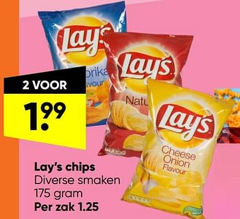 Aanbiedingen Lay’s chips - Lay's - Geldig van 14/03/2022 tot 27/03/2022 bij Big Bazar
