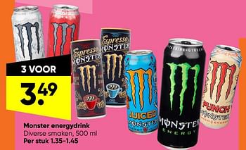Aanbiedingen Monster energydrink - Monster - Geldig van 14/03/2022 tot 27/03/2022 bij Big Bazar