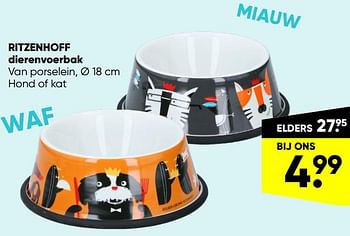 Aanbiedingen Ritzenhoff dierenvoerbak - Huismerk - Big Bazar - Geldig van 14/03/2022 tot 27/03/2022 bij Big Bazar