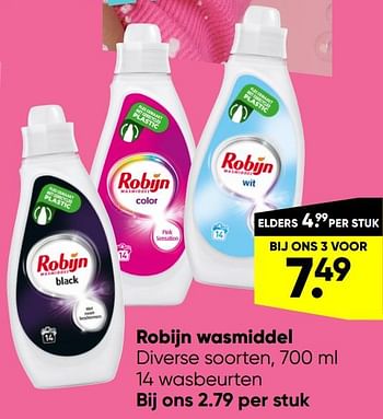 Aanbiedingen Robijn wasmiddel - Robijn - Geldig van 14/03/2022 tot 27/03/2022 bij Big Bazar