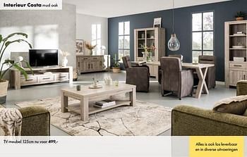 Aanbiedingen Interieur costa tv-meubel - Huismerk - Woon Square - Geldig van 14/03/2022 tot 19/03/2022 bij Woon Square