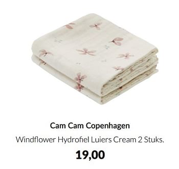 Aanbiedingen Cam cam copenhagen windflower hydrofiel luiers cream - Cam Cam  - Geldig van 15/03/2022 tot 11/04/2022 bij Babypark