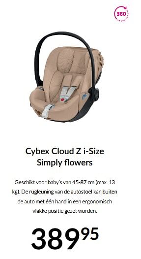 Aanbiedingen Cybex cloud z i-size simply flowers - Cybex - Geldig van 15/03/2022 tot 11/04/2022 bij Babypark