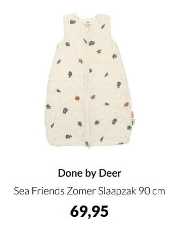 Aanbiedingen Done by deer sea friends zomer slaapzak - Done by Deer - Geldig van 15/03/2022 tot 11/04/2022 bij Babypark