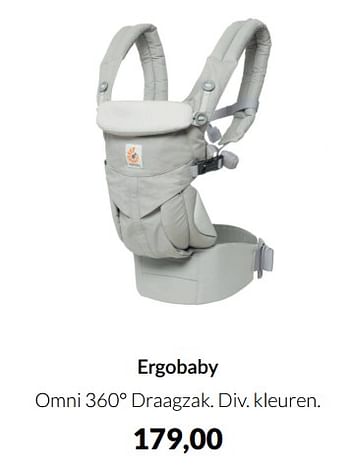 Aanbiedingen Ergobaby omni 360° draagzak - ERGObaby - Geldig van 15/03/2022 tot 11/04/2022 bij Babypark