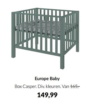 Aanbiedingen Europe baby box casper - Europe baby - Geldig van 15/03/2022 tot 11/04/2022 bij Babypark