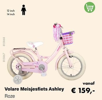 Aanbiedingen Volare meisjesfiets ashley roze - Volare - Geldig van 21/03/2022 tot 05/06/2022 bij Multi Bazar