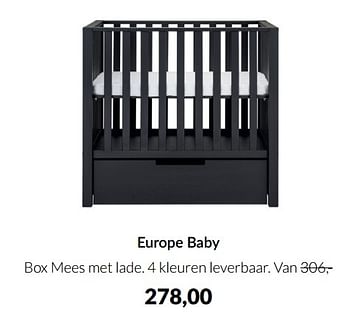 Aanbiedingen Europe baby box mees met lade - Europe baby - Geldig van 15/03/2022 tot 11/04/2022 bij Babypark