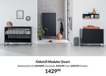 Aanbiedingen Kidsmill modular zwart - Kidsmill - Geldig van 15/03/2022 tot 11/04/2022 bij Babypark