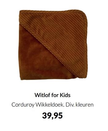 Aanbiedingen Witlof for kids corduroy wikkeldoek - Witlof for Kids - Geldig van 15/03/2022 tot 11/04/2022 bij Babypark