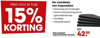 Aanbiedingen Trapmat ramsey - Huismerk - Kwantum - Geldig van 21/03/2022 tot 30/03/2022 bij Kwantum