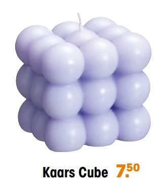Aanbiedingen Kaars cube - Huismerk - Kwantum - Geldig van 21/03/2022 tot 30/03/2022 bij Kwantum