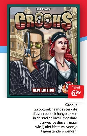 Aanbiedingen Crooks - White Goblin Games - Geldig van 19/03/2022 tot 27/03/2022 bij Boekenvoordeel