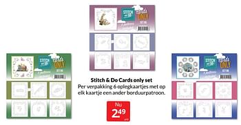Aanbiedingen Stitch + do cards only set - Huismerk - Boekenvoordeel - Geldig van 19/03/2022 tot 27/03/2022 bij Boekenvoordeel