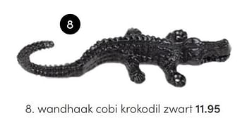 Aanbiedingen Kidsdepot wandhaak cobi krokodil zwart - KidsDepot  - Geldig van 20/03/2022 tot 26/03/2022 bij Baby & Tiener Megastore