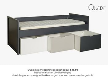 Aanbiedingen Quax mini mezzanine moonshadow bedbank - Quax - Geldig van 20/03/2022 tot 26/03/2022 bij Baby & Tiener Megastore