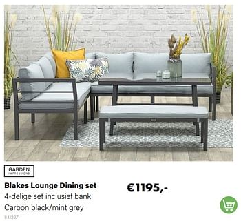 Aanbiedingen Blakes lounge dining set - Garden Impressions - Geldig van 21/03/2022 tot 05/06/2022 bij Multi Bazar