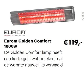 Aanbiedingen Eurom golden comfort 1800w - Eurom - Geldig van 21/03/2022 tot 05/06/2022 bij Multi Bazar