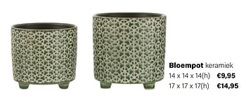 Aanbiedingen Bloempot keramiek - Huismerk - Multi Bazar - Geldig van 21/03/2022 tot 05/06/2022 bij Multi Bazar