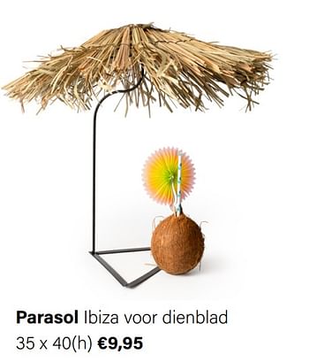Aanbiedingen Parasol ibiza voor dienblad - Huismerk - Multi Bazar - Geldig van 21/03/2022 tot 05/06/2022 bij Multi Bazar