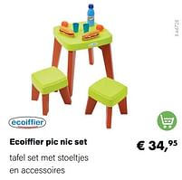 Aanbiedingen Ecoiffier pic nic set tafel set met stoeltjes en accessoires - Ecoiffier - Geldig van 21/03/2022 tot 05/06/2022 bij Multi Bazar