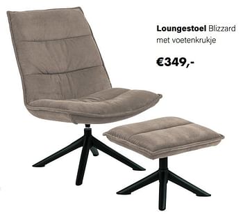 Aanbiedingen Loungestoel blizzard met voetenkrukje - Huismerk - Multi Bazar - Geldig van 21/03/2022 tot 05/06/2022 bij Multi Bazar