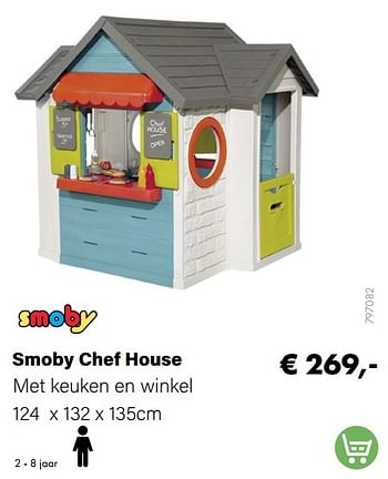 Aanbiedingen Smoby chef house met keuken en winkel - Smoby - Geldig van 21/03/2022 tot 05/06/2022 bij Multi Bazar