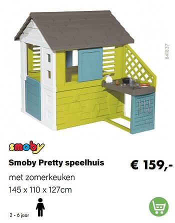 Aanbiedingen Smoby pretty speelhuis met zomerkeuken - Smoby - Geldig van 21/03/2022 tot 05/06/2022 bij Multi Bazar