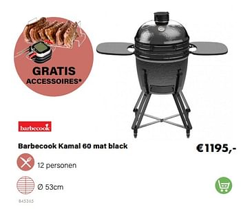 Aanbiedingen Barbecook kamal 60 mat black - Barbecook - Geldig van 21/03/2022 tot 05/06/2022 bij Multi Bazar