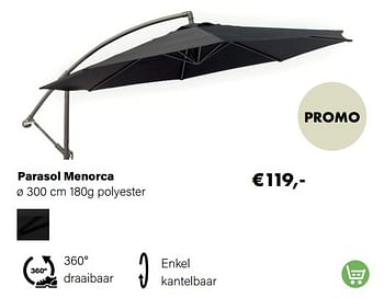 Aanbiedingen Parasol menorca - Huismerk - Multi Bazar - Geldig van 21/03/2022 tot 05/06/2022 bij Multi Bazar