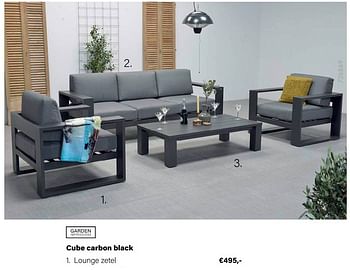 Aanbiedingen Cube carbon black lounge zetel - Garden Impressions - Geldig van 21/03/2022 tot 05/06/2022 bij Multi Bazar