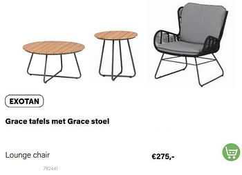 Aanbiedingen Grace lounge chair - Exotan  - Geldig van 21/03/2022 tot 05/06/2022 bij Multi Bazar